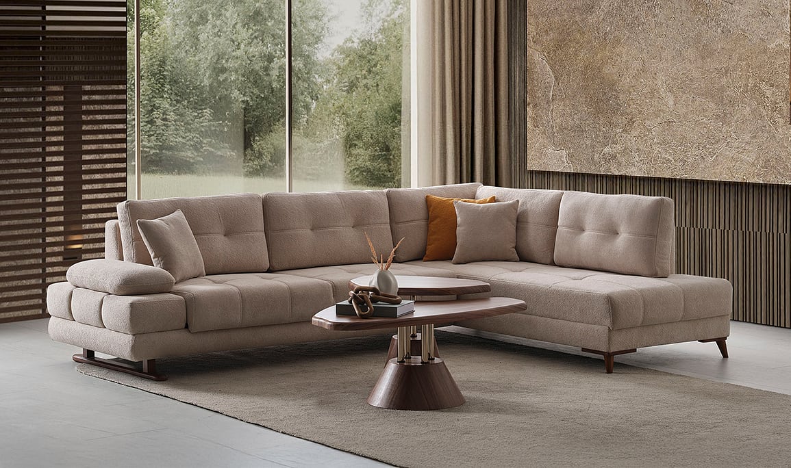 Medusa Home Mobilya - Gleam Mini Yataklı ve Sandıklı Köşe Takımı