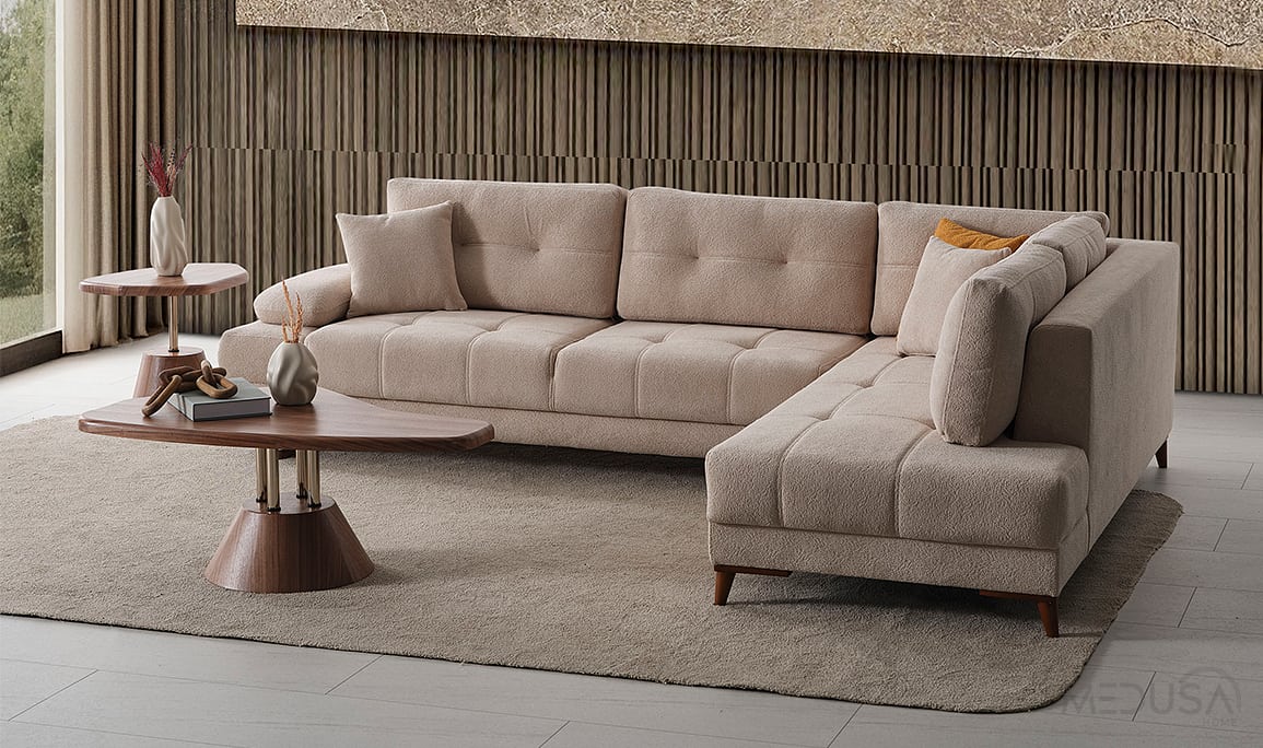 Medusa Home Mobilya - Gleam Mini Yataklı ve Sandıklı Köşe Takımı