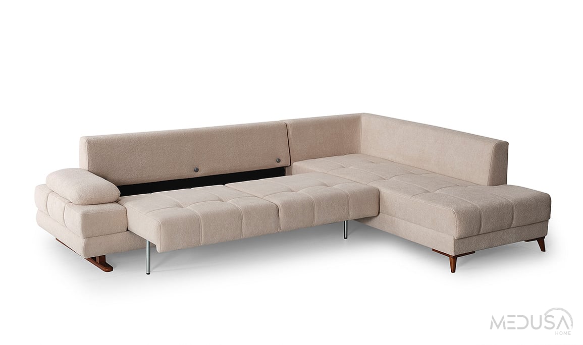 Medusa Home Mobilya - Gleam Mini Yataklı ve Sandıklı Köşe Takımı