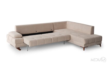 Medusa Home Mobilya - Gleam Mini Yataklı ve Sandıklı Köşe Takımı