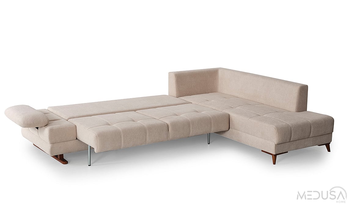 Medusa Home Mobilya - Gleam Mini Yataklı ve Sandıklı Köşe Takımı