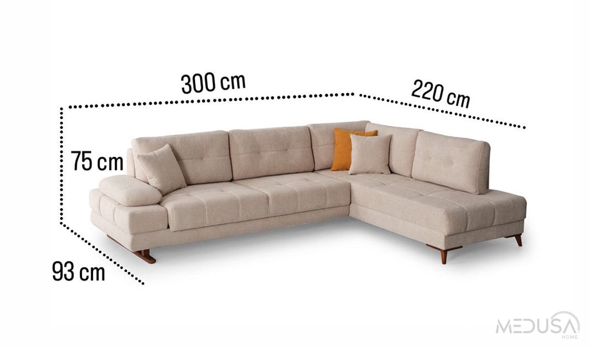 Medusa Home Mobilya - Gleam Mini Yataklı ve Sandıklı Köşe Takımı