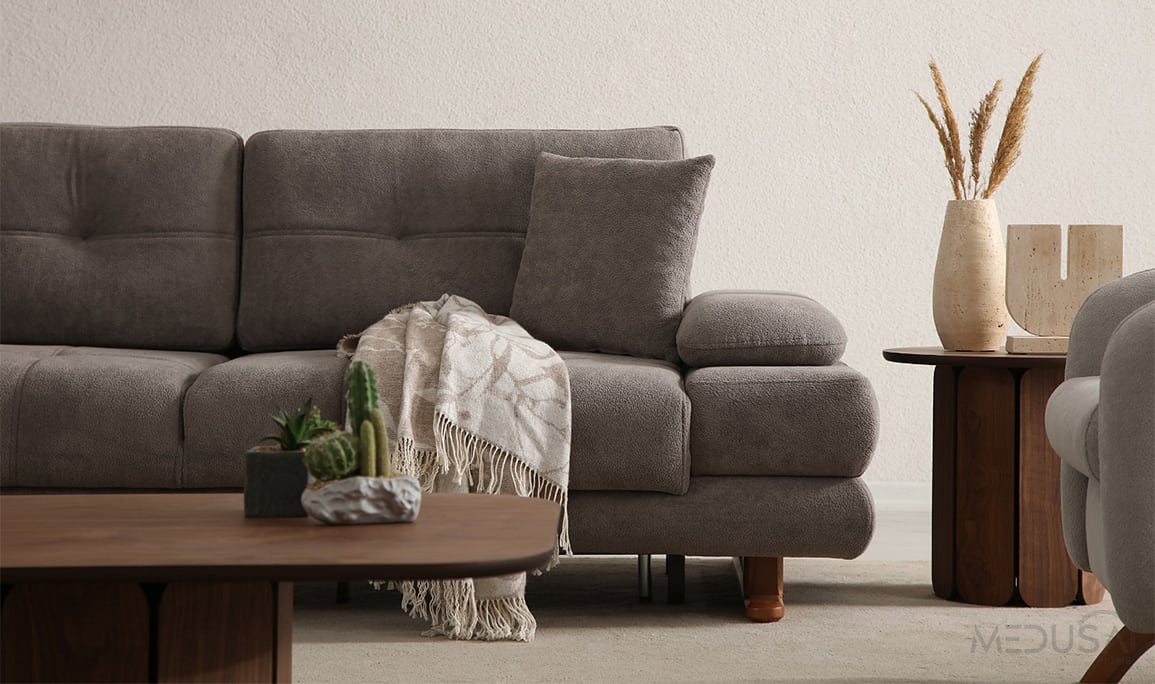 Medusa Home Mobilya - Gleam Yataklı ve Sandıklı Koltuk Takımı