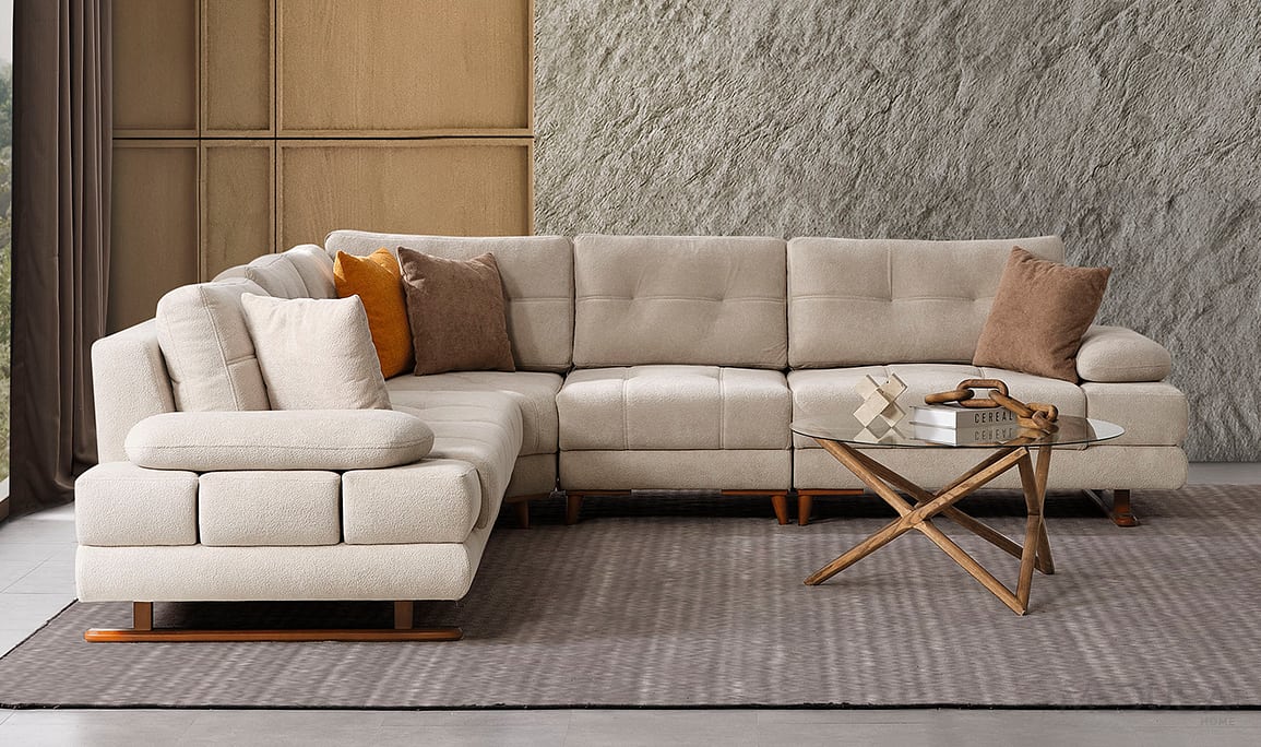 Medusa Home Mobilya - Gleam Yataklı ve Sandıklı Köşe Takımı