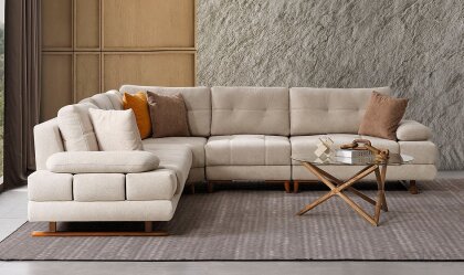 Medusa Home Mobilya - Gleam Yataklı ve Sandıklı Köşe Takımı