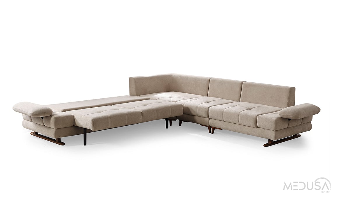 Medusa Home Mobilya - Gleam Yataklı ve Sandıklı Köşe Takımı