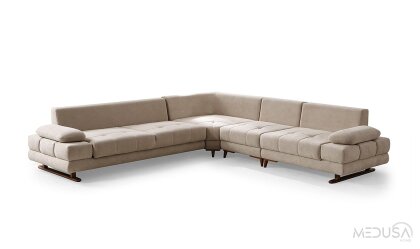 Medusa Home Mobilya - Gleam Yataklı ve Sandıklı Köşe Takımı