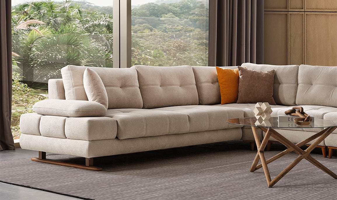 Medusa Home Mobilya - Gleam Yataklı ve Sandıklı Köşe Takımı