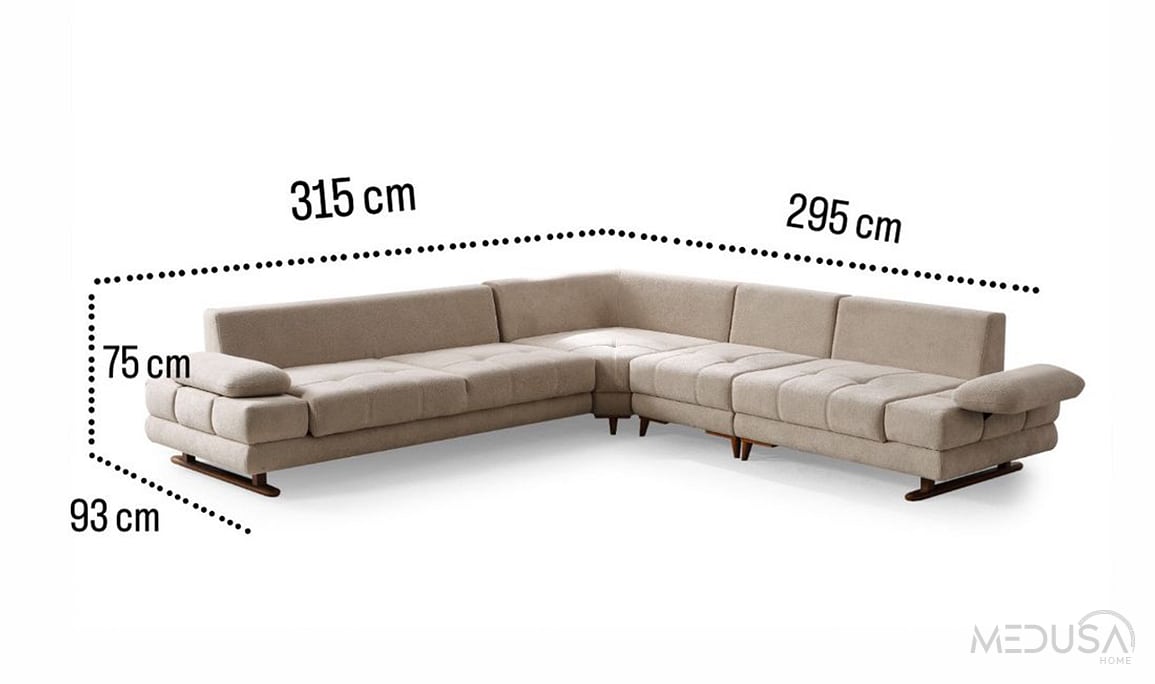 Medusa Home Mobilya - Gleam Yataklı ve Sandıklı Köşe Takımı