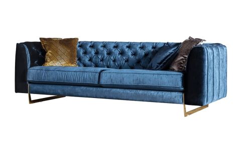 Medusa Home Mobilya - Gloria Üçlü Koltuk Kapitoneli