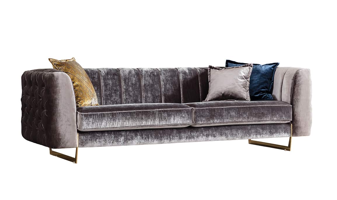 Medusa Home Mobilya - Gloria Üçlü Koltuk Yarmalı