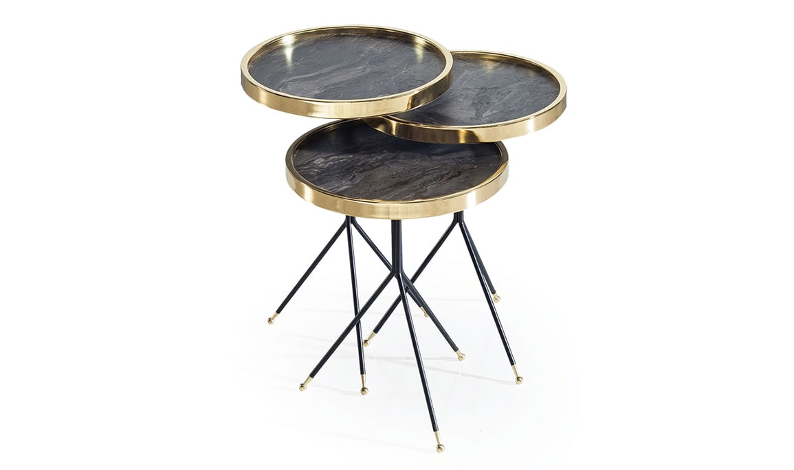 Medusa Home Mobilya - Golf Marble Zigon Sehpa