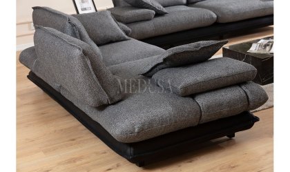 Medusa Home Mobilya - Gradyan Antrasit Üçlü Koltuk