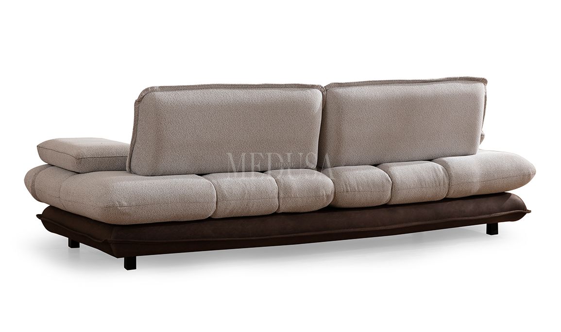 Medusa Home Mobilya - Gradyan Beyaz Üçlü Koltuk