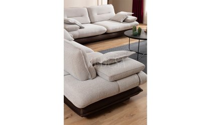 Medusa Home Mobilya - Gradyan Beyaz Üçlü Koltuk