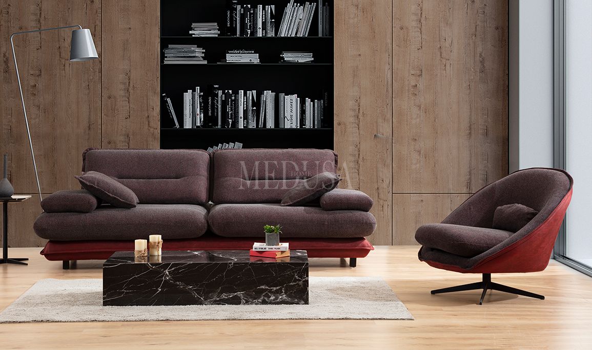 Medusa Home Mobilya - Gradyan Bordo Koltuk Takımı