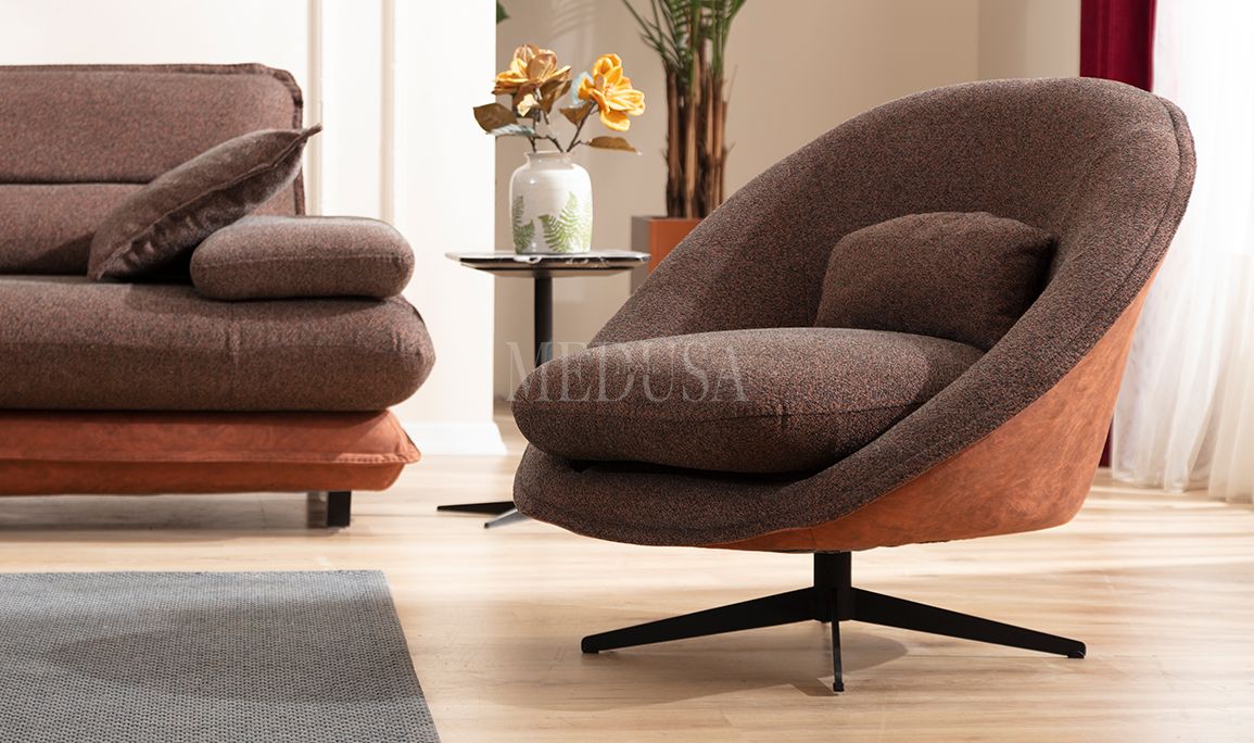 Medusa Home Mobilya - Gradyan Kahve Berjer