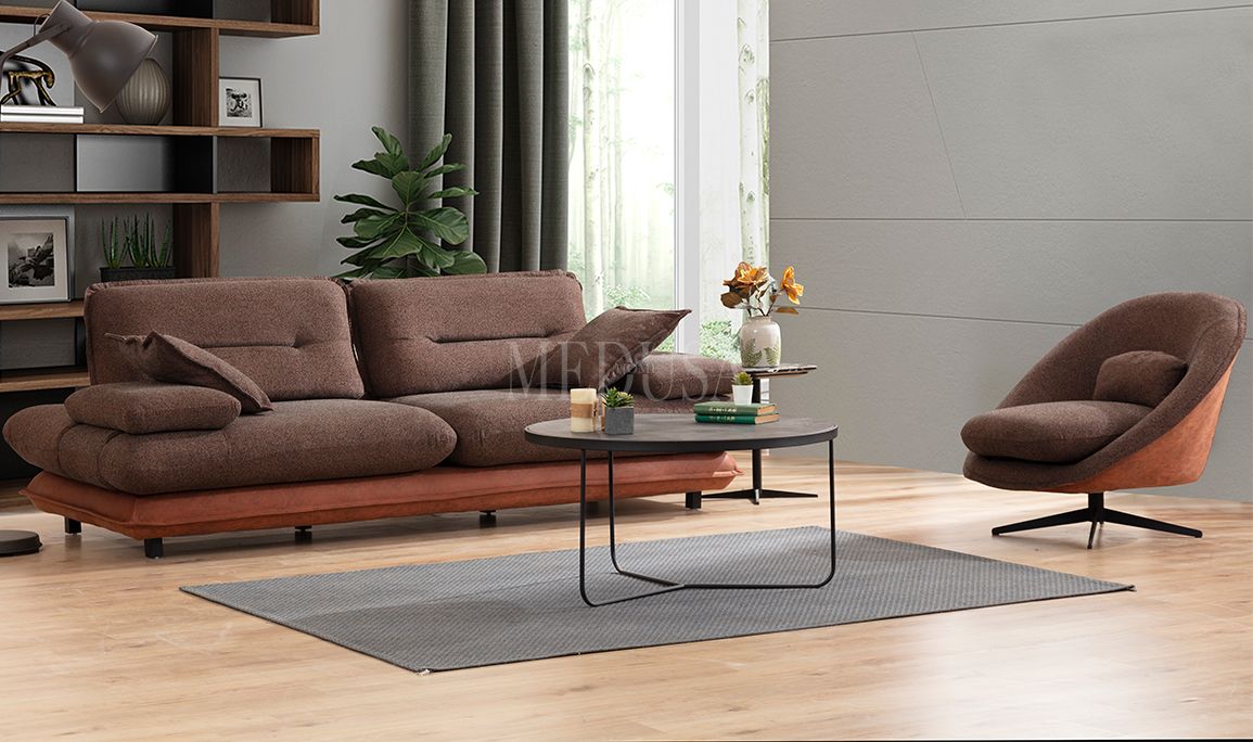 Medusa Home Mobilya - Gradyan Kahve Koltuk Takımı