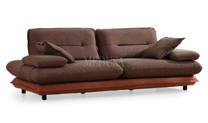 Medusa Home Mobilya - Gradyan Kahve Üçlü Koltuk