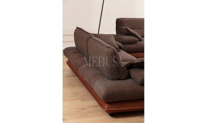 Medusa Home Mobilya - Gradyan Kahve Üçlü Koltuk