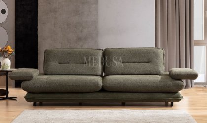 Medusa Home Mobilya - Gradyan Yeşil Üçlü Koltuk