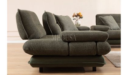 Medusa Home Mobilya - Gradyan Yeşil Üçlü Koltuk
