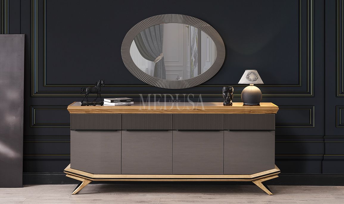 Medusa Home Mobilya - Grand Antrasit Yemek Odası