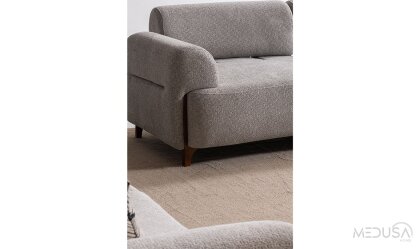 Medusa Home Mobilya - Grove Gri Üçlü Koltuk