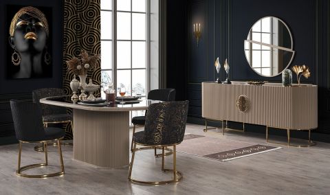Medusa Home - Guard Capuccino Gold Yemek Odası Medusa Home - Guard Capuccino Gold Yemek Odası