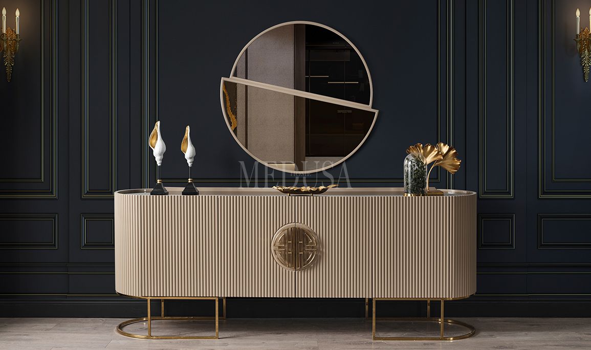 Medusa Home Mobilya - Guard Capuccino Gold Yemek Odası