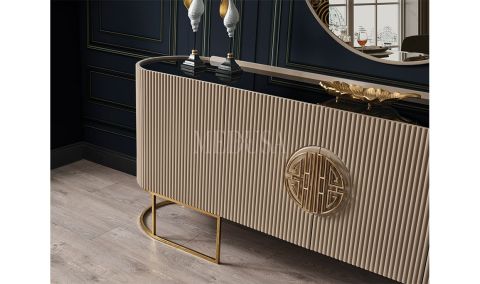 Medusa Home Mobilya - Guard Capuccino Gold Yemek Odası