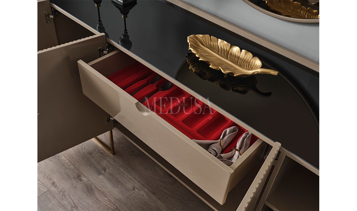 Medusa Home Mobilya - Guard Capuccino Gold Yemek Odası