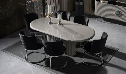 Medusa Home Mobilya - Guard Duman Gri Yemek Masası - Sabit Yemek Masaları Medusa Home Mobilya - Guard Duman Gri Yemek Masası - Sabit Yemek Masaları