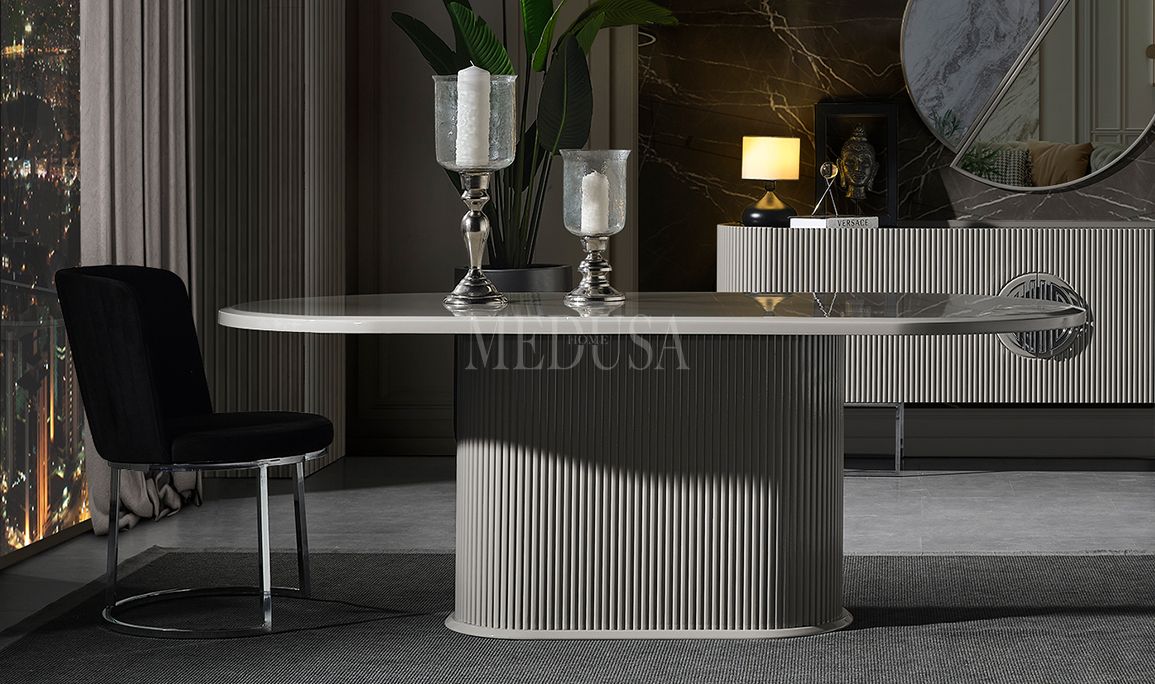 Medusa Home Mobilya - Guard Duman Gri Yemek Masası