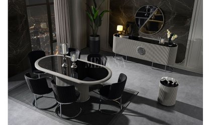 Medusa Home Mobilya - Guard Duman Gri Yemek Odası