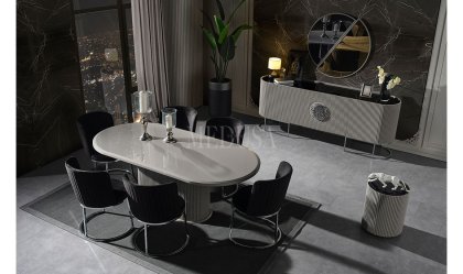 Medusa Home Mobilya - Guard Duman Gri Yemek Odası
