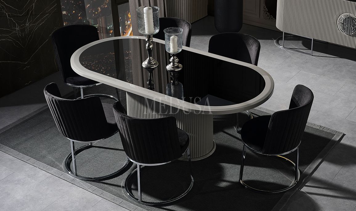 Medusa Home Mobilya - Guard Duman Gri Yemek Odası