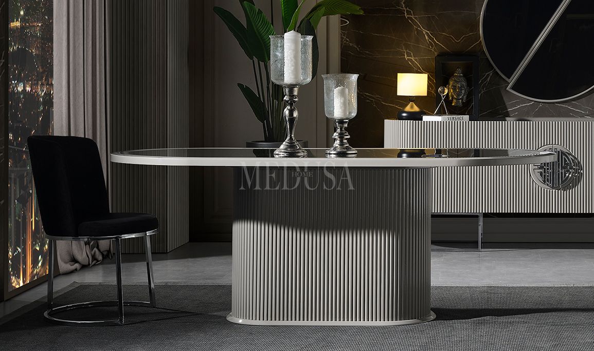 Medusa Home Mobilya - Guard Duman Gri Yemek Odası