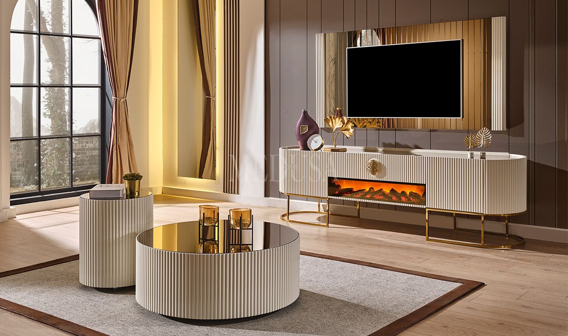 Medusa Home Mobilya - Guard Luxury Tv Ünitesi Şömineli