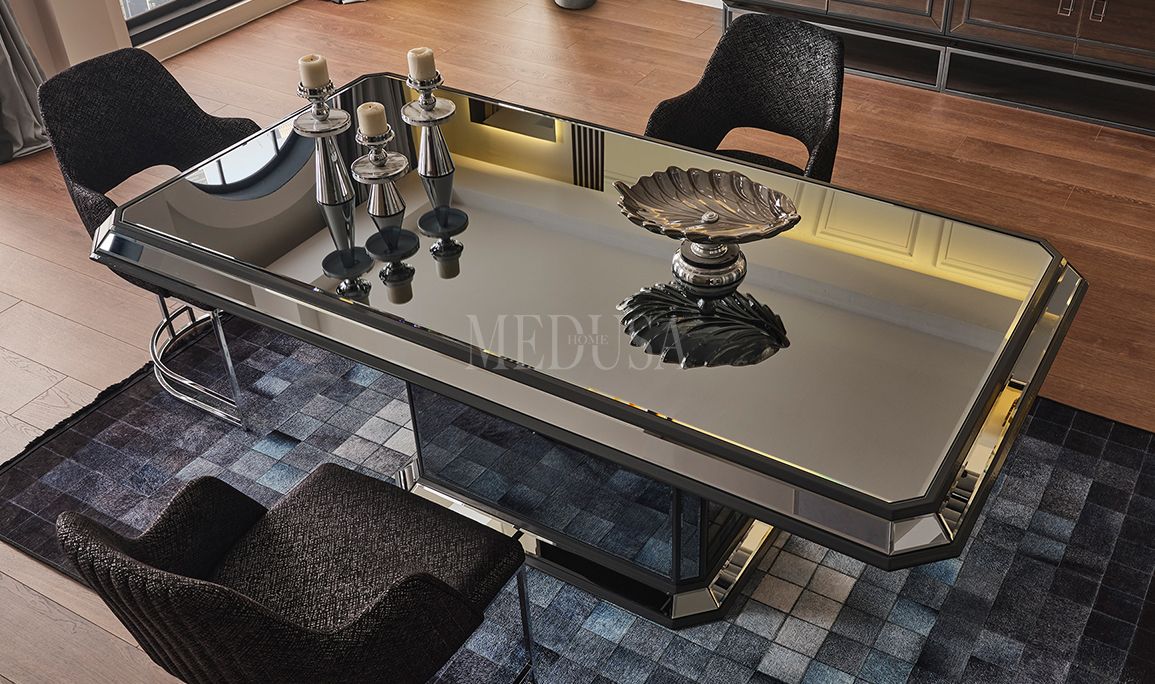 Medusa Home Mobilya - Gucci Antrasit Yemek Masası