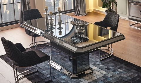 Medusa Home Mobilya - Gucci Antrasit Yemek Odası