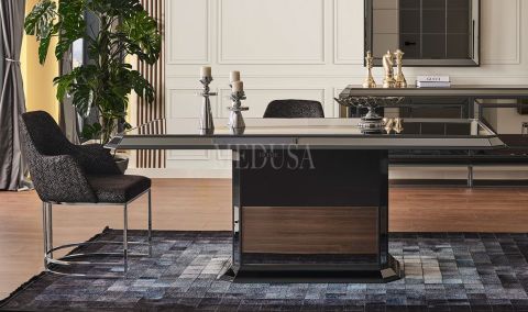 Medusa Home Mobilya - Gucci Antrasit Yemek Odası