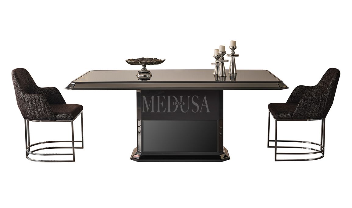 Medusa Home Mobilya - Gucci Antrasit Yemek Odası