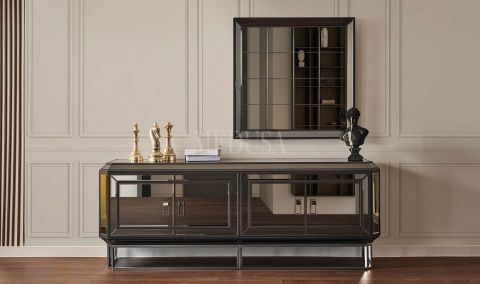 Medusa Home Mobilya - Gucci Antrasit Yemek Odası