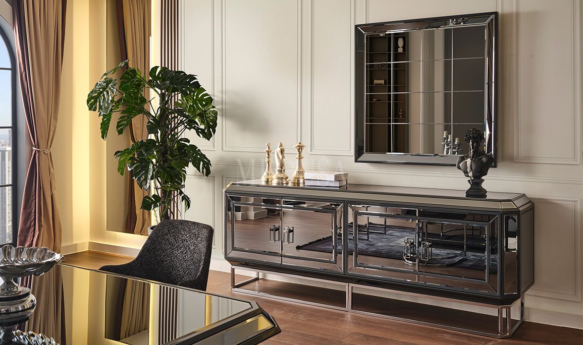 Medusa Home Mobilya - Gucci Antrasit Yemek Odası