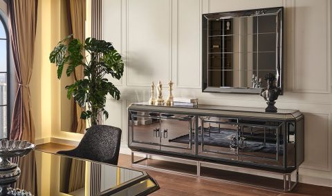 Medusa Home Mobilya - Gucci Antrasit Yemek Odası