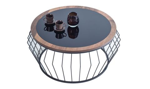 Medusa Home Mobilya - Gucci Walnut Orta Sehpa - Metal Orta Sehpa Medusa Home Mobilya - Gucci Walnut Orta Sehpa - Metal Orta Sehpa