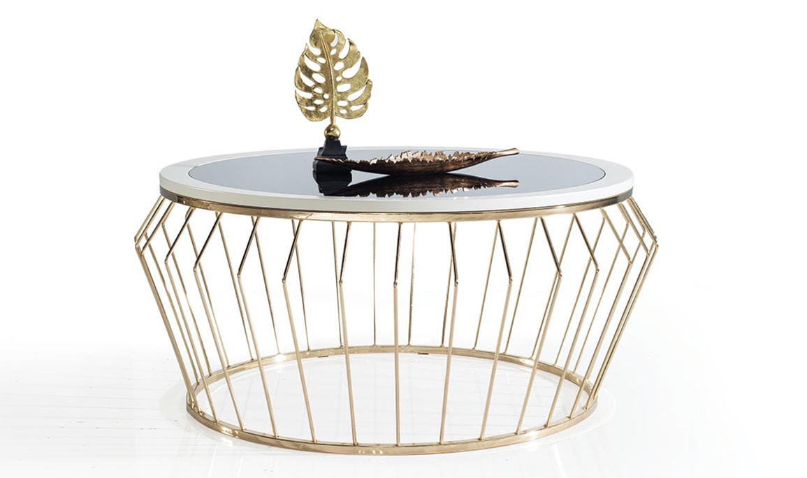 Medusa Home Mobilya - Gucci White Gold Orta Sehpa