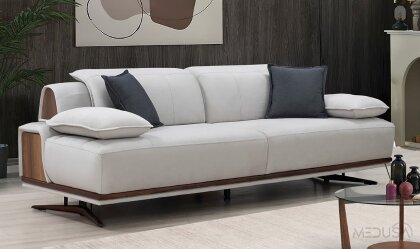 Medusa Home - Guzzi Beyaz Üçlü Koltuk Medusa Home - Guzzi Beyaz Üçlü Koltuk