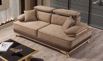 Medusa Home Mobilya - Hana Kahve Üçlü Koltuk
